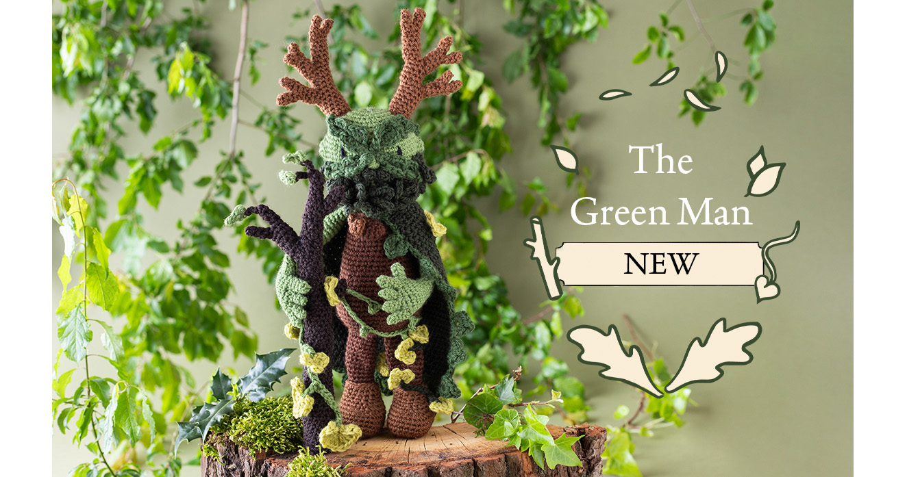 The Green Man new crochet doll pattern toft